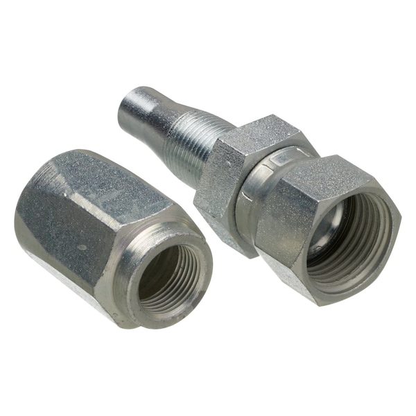 G35504-0605, Male SAE 45 Flare Inverted Swivel - 90 Bent Tube - Steel (C5E Hose)